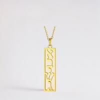 Collier pendentif chic en acier inoxydable gravé avec un nom, pour femme, cadeau d'anniversaire, collections