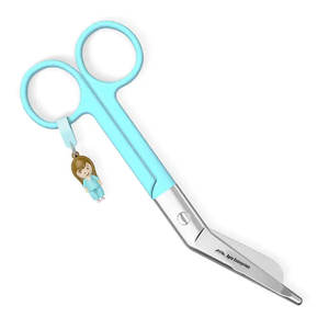 Tijeras de enfermería manuales para zurdos, de acero inoxidable, con punta roma protectora, diseño de margarita, tijeras médicas con certificación CE - Product Image 1