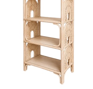 Artisan Crafted Rattan Shelving Unique <b>Tall</b> Arch Panel Design <b>Storage</b> Rack Lightweight Eco Friendly Household Organization <b>Unit</b> - Product Image 2