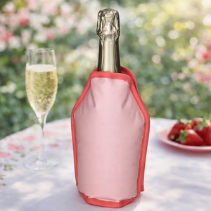 Housse isotherme réutilisable en tissu noir pour bouteille de vin – Garde au frais le champagne, le vin blanc et le vin rouge - Product Image 1