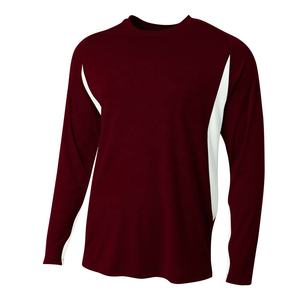 เสื้อยืดคอกลมแขนยาวแบบสวมหัวแขนยาวลำลองสำหรับผู้ชายเสื้อเชิ้ตแขนยาวแบบเรียบง่ายระบายอากาศได้ดี - Product Image 5