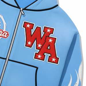 ชุดวอร์มแบบมีฮู้ดสำหรับกิจกรรมกลางแจ้ง ผ้าโพลีเอสเตอร์ผสมคอตตอน กางเกงวอร์มทรงปกติ ชุดออกกำลังกาย ระบายอากาศได้ดี เหมาะสำหรับทุกเพศ - Product Image 4