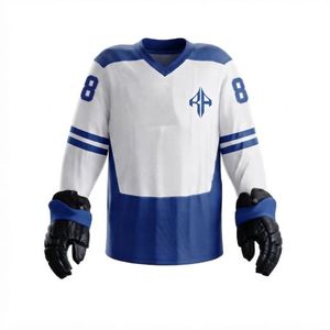 Nuevo Conjunto de Uniforme Profesional de Hockey sobre Hielo de RIVIAN ATLANTIC, Impresión por Transferencia de Calor, Manga Larga, Material 100% Poliéster para Hombre - Product Image 6