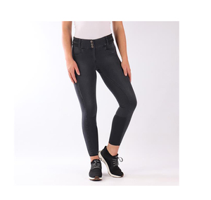 Customized Luxury Equestrian Chaps Pants for <b>Women</b> Silicone Material Button Buckle Closure White Full Seat Leggings Phone - Product Image 5