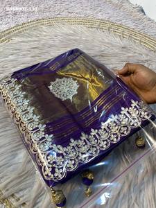 Sari de Seda Gaji Tradicional India de Primera Calidad con Trabajo Gota Patti, Nueva Colección de Sari y Blusa, Exportador de Moda Femenina - Product Image 6