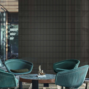 Carreaux muraux décoratifs en porcelaine de luxe 300x300, texturés et émaillés, pour la rénovation décorative des halls d'immeubles de bureaux et des intérieurs commerciaux. - Product Image 2