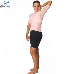 Conjunto de Uniforme de Ciclismo para Mujer, Jersey de Ciclismo de Manga Corta de Secado Rápido y Pantalones Cortos, Ropa de Ciclismo Elástica y Cómoda, Servicios OEM - Product Image 2