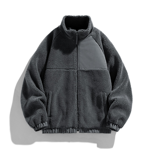 Veste en polaire sherpa unisexe à fermeture éclair intégrale, col montant, épaisse, respirante, chauffante, écologique, anti-UV - Product Image 4