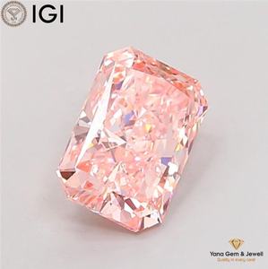 Diamante de Laboratorio con Certificado IGI, Corte Radiante, 3.00 Quilates, Color Rosa Intenso, Claridad VS1, para Anillo Exclusivo - Product Image 3