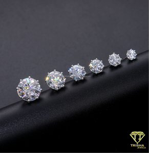 Pendientes Redondos de Plata 925 con Diamantes de Moissanita, Joyería Elegante, Brillante y Deslumbrante para Mujer, Venta al por Mayor y al Detal, Moda - Product Image 2