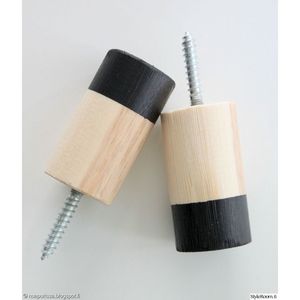 Boutons en résine artistique et en bois aux designs uniques pour les organisateurs de placards - Product Image 1