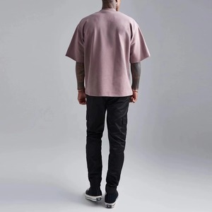 T-shirt surdimensionné pour homme avec impression de logo personnalisée, 100% coton, léger et long - Product Image 2