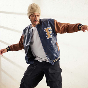 2026 Customized Contrast Color Men Outer Wear Comfortable Different Size Winter Wear For Adult College Baseball Varsity Jacket - Product Image 1