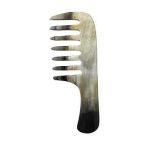 Peigne de toilettage artisanal en corne de vache, écologique, pour hommes, femmes et barbiers - Design moderne, cadeau d'affaires et décoration intérieure - Product Image 4