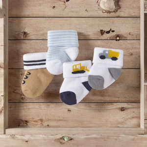 Calcetines de Invierno Cálidos Antibacterianos 100% Algodón para Bebés, Paquete de 4, Calcetines Unisex de Grosor Estándar Tejidos Informales para Niños y Niñas - Product Image 2