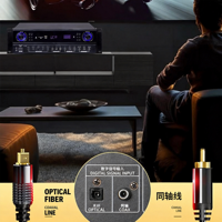 HuiDu HY-402 Amplifier Digital Profesional 5MIC 4AUX Bluetooth USB MP3 Amplificador KTV Panggung Sistem Suara Rumah