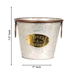 Seau à fleurs de table galvanisé pour la maison et le jardin - Product Image 3