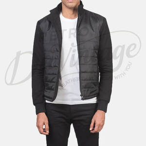 Chaqueta de invierno azul marino personalizada para hombre, ligera, acolchada, informal, con múltiples bolsillos, cálida, con cremallera, tipo puffer. - Product Image 5