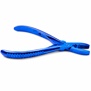 Pinzas de Acero Inoxidable Azules para Extensiones de Cabello, Herramienta para Instalación y Remoción, Calidad de Salón - Product Image 1