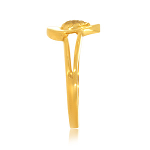 Bague en or Happy Heart, bague en or de forme cœur de qualité supérieure pour femmes, classique, romantique, alliance d'amour, cadeau d'anniversaire, bijoux fins - Product Image 3