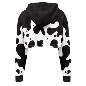 Sudadera Casual de Manga Larga con Cuello Redondo para Mujer, de Spandex/Algodón, con Estampado Digital, Diseño Personalizado OEM, Antiencogimiento, Precio de Fábrica - Product Image 4