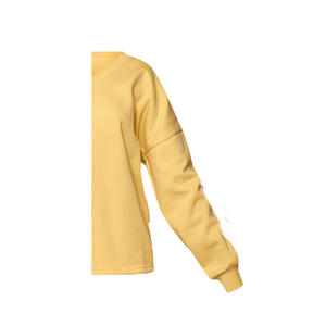 เสื้อสเวตเชิ้ตผ้าแคนวาสปักลายสำหรับผู้หญิง รุ่นสปริง เป็นมิตรกับสิ่งแวดล้อม ระบายอากาศได้ดี กันลม ผลิตจากผ้าฝ้าย/ใยไผ่ น้ำหนัก 220 กรัม คอกลมทรงปกติ แขนยาว - Product Image 5