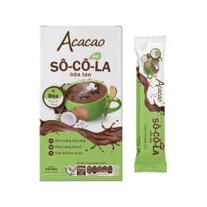 Boisson en poudre riche en cacao - Chocolat chaud instantané saveur lait de coco - Certifié HACCP Vietnam - Boîte de 286g - Product Image 1