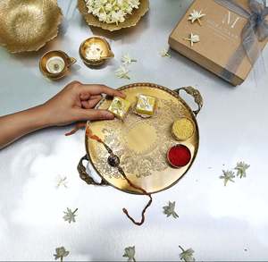 Made from high-quality brass with an antique gold finish, this tray is both durable and visually appealing - Product Image 6