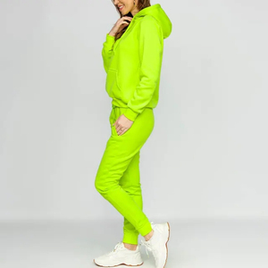 Women's Winter Hooded Tracksuits Cropped Pullover <b>Set</b> Customizable Regular Fit Distressed Acid Wash Solid 100% Cotton <b>Jogger</b> - Product Image 6