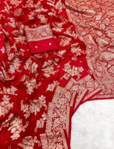 Sari en soie Khadi pure et douce RN, tissage complet, avec blouse à motif code-barres, Sari indien traditionnel pour mariage et fêtes nuptiales - Product Image 2