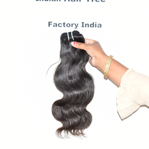 Genuine Raw Indian Bundle <b>Body</b> <b>wave</b> Super Weaving Style Cuticle Aligned Machine Double Natural Black Color human Hair Extension - Product Image 6