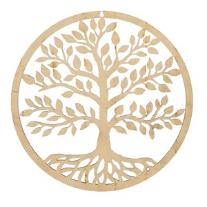 Décoration murale en bois Arbre de Vie, sculpture artistique à suspendre pour la maison et le jardin, cadeau de pendaison de crémaillère - Product Image 6