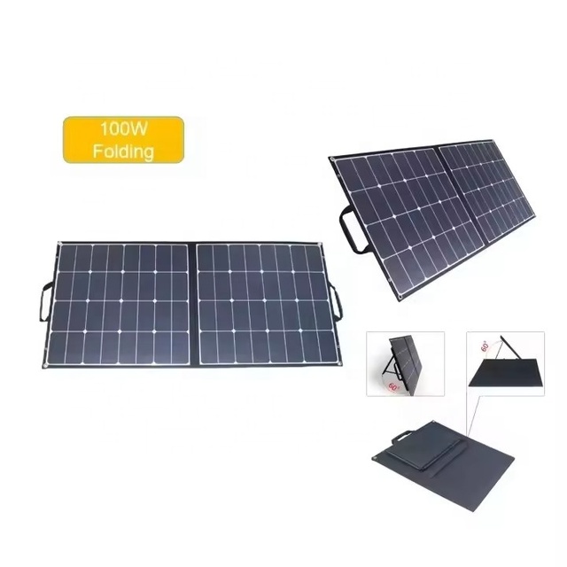 High Efficiency 100W Foldable Solar Panels 18V SunPower Solar Generator for Outdoor Camping Power Bank Battery