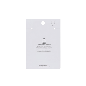 Collana Zodiacale Libra in Acciaio Inossidabile, Ciondolo Minimalista con Catena a Serpente e Cristalli per Donne - Product Image 1