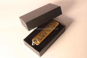 Llavero de Acero Inoxidable Grabado Personalizado con Placa de Matrícula Vintage, Estilo Placa de Coche, Hecho a Mano, Impermeable - Product Image 2