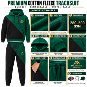 Survêtement sportif unisexe de qualité supérieure pour l'hiver, style tendance, léger, respirant, entièrement personnalisable, 100% coton molletonné - Product Image 6