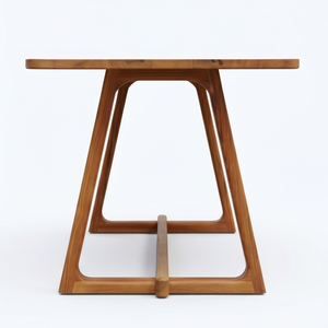 Modern Handcrafted <b>Solid</b> Teak <b>Wood</b> Dining Table Minimalist Rectangle Kitchen Furniture Eco Friendly Sustainable Wooden <b>Desk</b> - Product Image 2