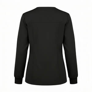 Chaqueta de enfermera al por mayor con cierre de botones a presión, cuello redondo, manga larga, abrigo cálido, puños acanalados, ropa de hospital, chaquetas de enfermera - Product Image 6