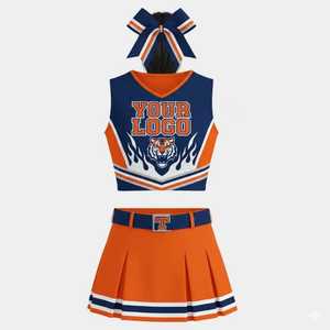 Ensemble d'uniformes de cheerleading personnalisés, noir et vert, logo panthère, impression par sublimation, tenue de cheerleader pour femmes adultes, uniformes sportifs - Product Image 4