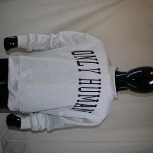 Sweat-shirts ONLY HUMAN à col montant, 450 GSM, broderie personnalisée avec nom, coupe ample et carrée, 100% coton molletonné French Terry - Product Image 2