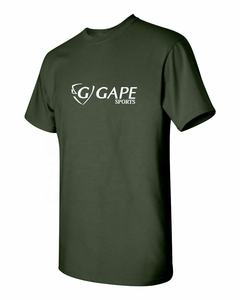 T-shirts à col rond pour hommes 100% coton à manches courtes de couleur unie avec logo privé - Product Image 2