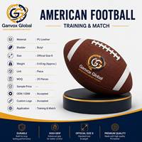 GANVOX GLOBAL Amerikan Futbolu Dayanıklı Antrenman Topu Bütil İç Lastikli Pratik Maçlar İçin Mükemmel Tutuşlu Her Hava Koşuluna Uygun Dış Mekan Oyun Topu