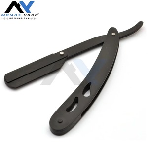 Navaja de Afeitar Recta Vintage de Alta Calidad con Cuchilla Única Plegable y Funda, Herramienta Profesional para el Cuidado del Cabello y Afeitado - Product Image 2