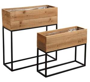 Jardinière en bois de sapin de qualité supérieure à prix raisonnable pour patio, terrasse, véranda, jardin et projets d'aménagement paysager - Product Image 2