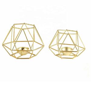 Vente chaude Moderne Géométrique Fer Votive Tea Light Bougeoir À La Main Décoration de La Maison pour La Fête De Noël De Mariage - Product Image 5