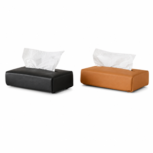 Boîte à mouchoirs en cuir minimaliste avec logo personnalisé, étanche, rectangulaire, en cuir PU, pour hôtel de luxe, décoration de la maison - Product Image 1