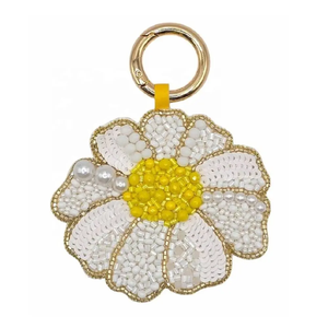 Beaded <b>Evil</b> <b>Eye</b> Keychain Round Black Gold Blue Fashion Bag Charm Trendy Accessory - Product Image 3