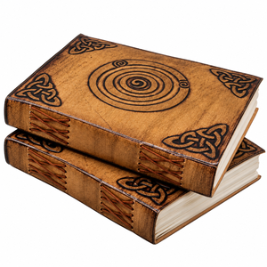 Handmade Leather Journal Notebook Celtic Embossed Cover Vintage Writing <b>Diary</b> Gift for <b>Travel</b> and Everyday Use - Product Image 1