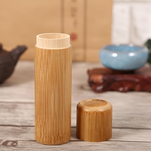 Eco-friendly handmade <b>bamboo</b> tube box set small organizers storage tubes for tea spice <b>container</b> - Product Image 5