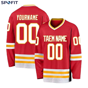 Camiseta de Hockey sobre Hielo para Equipos Profesionales, Personalizada con Sublimación a Todo Color, Nombre, Número y Logotipo, Tela de Alta Resistencia 100% Poliéster, Deportiva - Product Image 2
